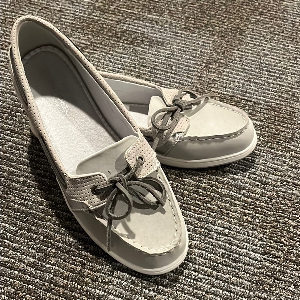 Women's Cream Boat Shoes